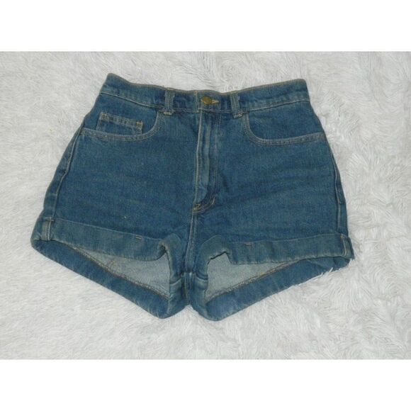 American Apparel Shorts Jean High Rise‎ Medium Wash Denim Shorts Size 27 - Picture 3 of 10